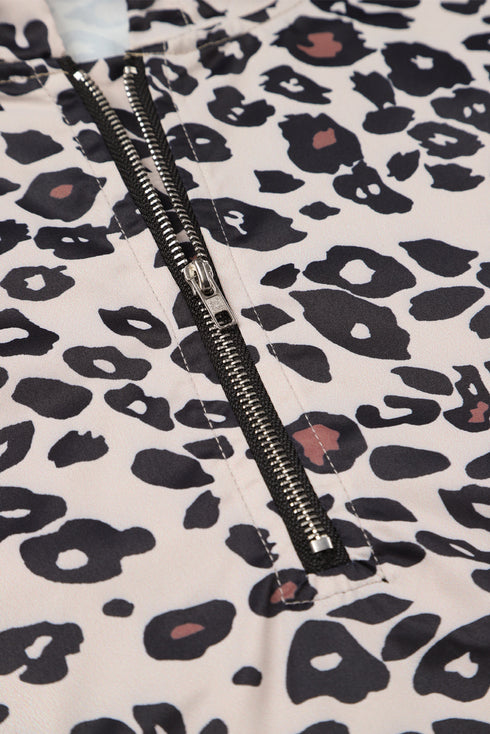 Leopard Plus Size Active Leopard Print Hoodie